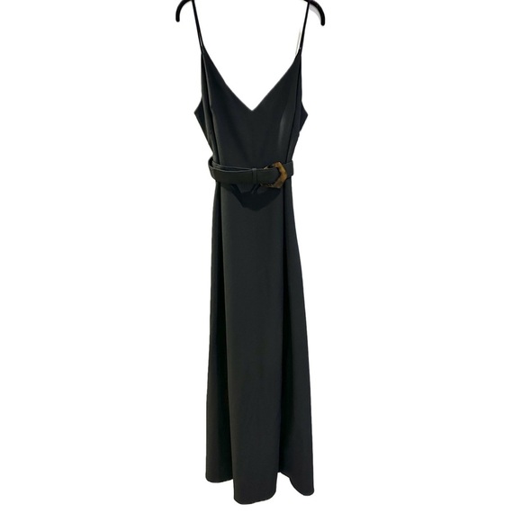 👠🥂 NICHOLAS Black Tie Formal Holiday Gown New Year’s Front Slit Dress, Sz 14 - Picture 8 of 10